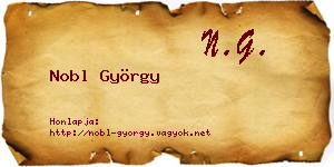 Nobl György névjegykártya