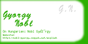 gyorgy nobl business card